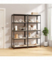 vidaXL 5-Layer Shelves 2 pcs Anthracite Steel&Engineered Wood