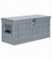 vidaXL Aluminium Box 80x30x35 cm Silver