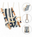 Baby Swing with Safety Belt Cotton Wood Blue