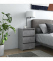 Bed Cabinet Concrete Grey 40x35x62.5 cm Engineered Wood