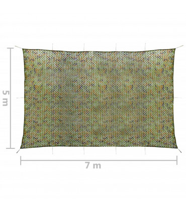 Camouflage Net with Storage Bag 5x7 m Green