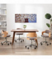 Canvas Wall Print Set Flowers in a Vase Multicolour 150x60 cm