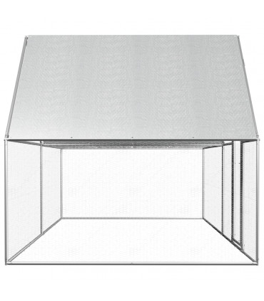 Chicken Coop 4x2x2 m Galvanised Steel