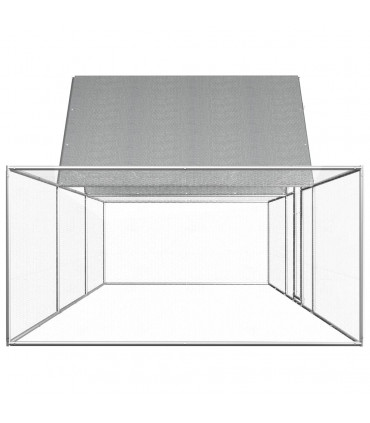 Chicken Coop 6x2x2 m Galvanised Steel