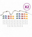 vidaXL Climbing Stones with Rope 50 pcs Multicolour