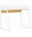 Desk White and Oak 90x60x88 cm