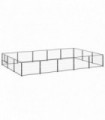 Dog Kennel Black 15 m² Steel