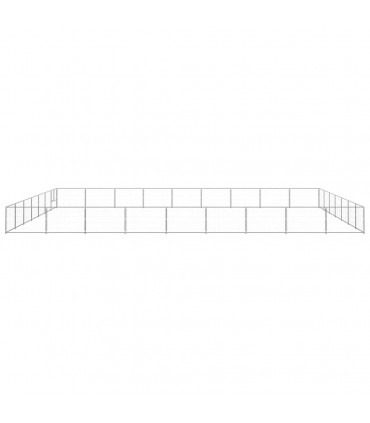 Dog Kennel Silver 63 m² Steel