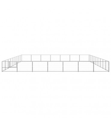 Dog Kennel Silver 63 m² Steel