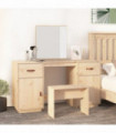 Dressing Table Set with a Mirror Solid Wood Pine