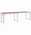 Foldable Camping Table Aluminium 240x60 cm