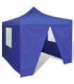 Foldable Tent 3x3 m with 4 Walls Blue