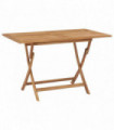 Folding Garden Table 120x70x75 cm Solid Teak Wood