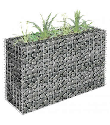 Gabion Raised Bed Galvanised Steel 90x30x60 cm