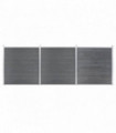 vidaXL Garden Fence WPC 526x186 cm Grey