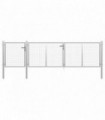 vidaXL Garden Gate Steel 400x100 cm Silver