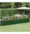 vidaXL Garden Raised Bed Powder-coated Steel 440x80x68 cm Green