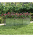 vidaXL Garden Raised Bed 240x40x77 cm Galvanized Steel Silver