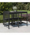 vidaXL Garden Table Grey 159.5x82.5x110 cm Solid Wood Pine