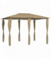 Gazebo with Post Covers 3x4x2.6 m Taupe 160 g/m²