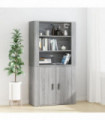 vidaXL Highboard Grey Sonoma Engineered Wood