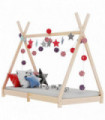Kids Bed Frame Solid Pine Wood 90x200 cm