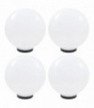 LED Bowl Lamps 4 pcs Spherical 30 cm PMMA
