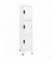 vidaXL Locker Cabinet White 38x45x180 cm Steel