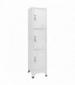 vidaXL Locker Cabinet with 3 Compartments 38x45x180 cm
