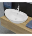 Luxury Ceramic Basin Oval with Overflow and Faucet Hole