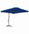 Outdoor Parasol with Steel Pole Blue 250x250x230 cm