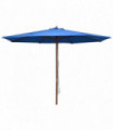 Outdoor Parasol with Wooden Pole 350 cm Blue