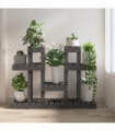 Plant Stand Grey 104.5x25x77.5 cm Solid Wood Pine