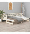 Pull-out Day Bed Solid Wood Pine 2x(90x200) cm