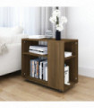Side Table Brown Oak 70x35x55 cm Engineered Wood
