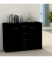 Sideboard Black 88x30x65 cm Engineered Wood