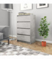 Sideboard Concrete Grey 60x35x98.5 cm Engineered Wood