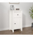 Sideboard White 40x35x80 cm Solid Wood Pine