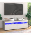 TV Cabinets 2 pcs with LED Lights Grey Sonoma 60x35x40 cm