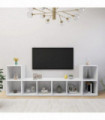 TV Cabinets 4 pcs White 72x35x36.5 cm Engineered Wood