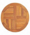 vidaXL Table Top Solid Teak Wood Round 2.5 cm 50 cm