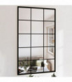 Wall Mirror Black 100x60 cm Metal