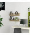 Wall Shelf 2 pcs Sonoma Oak 80x11.5x18 cm Engineered Wood