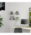 Wall Shelf 2 pcs White 80x11.5x18 cm Engineered Wood