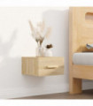 vidaXL Wall-mounted Bedside Cabinet Sonoma Oak 35x35x20 cm