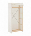 Wardrobe White 79x40x170 cm Fabric