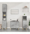vidaXL 3 Piece Bathroom Cabinet Set Concrete Grey Engineered Wood