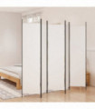 vidaXL 5-Panel Room Divider White 250x200 cm Fabric