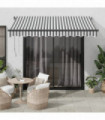 vidaXL Automatic Retractable Awning with LEDs Anthracite&White 300x250 cm