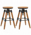 vidaXL Bar Stools 2 pcs Solid Fir Wood